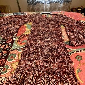 Pink and brown African inspired dress